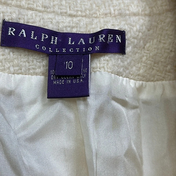 Ralph Lauren Collection Purple Label Wool Tweed Jacket Blazer Womens 10 Luxury - Picture 3 of 14